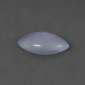 1.12カラットの天然ラベンダーブルーカルセドニー（10.8×5.8 mm・マーキス）