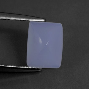1.69カラットの天然ラベンダーブルーカルセドニー（8.2×6.3 mm・透明）