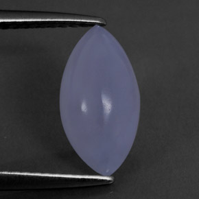 1.76カラットの天然ラベンダーブルーカルセドニー（12.3×6.4 mm・マーキス）