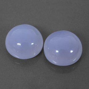 カラットの天然ラベンダーブルーカルセドニー（11.05 mm・透明）