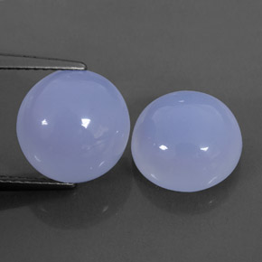 カラットの天然ラベンダーブルーカルセドニー（11.05 mm・透明）