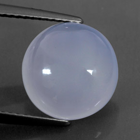 4.43カラットの天然ラベンダーブルーカルセドニー（11.08 mm・透明）