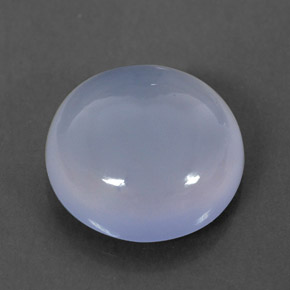 4.43カラットの天然ラベンダーブルーカルセドニー（11.08 mm・透明）