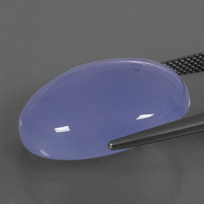 27.46カラットの天然ラベンダーブルーカルセドニー、透明、透明/半透明