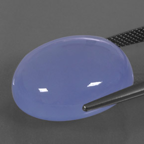 31.42カラットの天然ラベンダーブルーカルセドニー、透明、透明/半透明