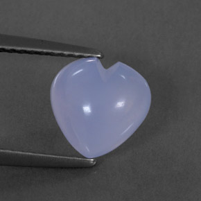 1.66カラットの天然ラベンダーブルーカルセドニー（8.2×8.1 mm・透明）