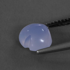 1.83カラットの天然ラベンダーブルーカルセドニー（8.1×7.9 mm・透明）