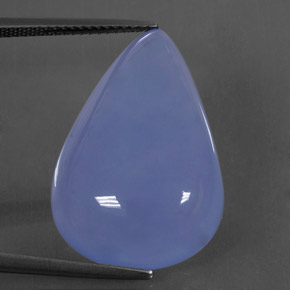 24.88カラットの天然ラベンダーブルーカルセドニー、透明、透明/半透明