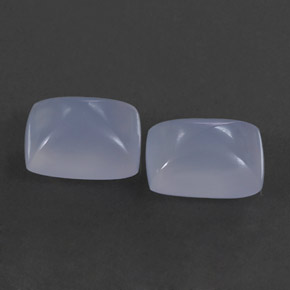 カラットの天然ラベンダーブルーカルセドニー（9.1×7.2 mm・透明）