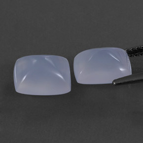 カラットの天然ラベンダーブルーカルセドニー（9.1×7.2 mm・透明）