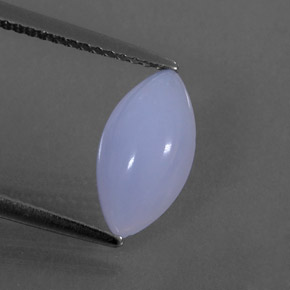 1.88カラットの天然ラベンダーブルーカルセドニー（12.1×6.4 mm・マーキス）