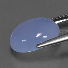 4.79カラットの天然ラベンダーブルーカルセドニー（11.8×9.9 mm・透明）