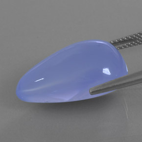 16.65カラットの天然ラベンダーブルーカルセドニー、透明、透明/半透明