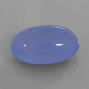 21.57カラットの天然ラベンダーブルーカルセドニー（21.8×13.4 mm・透明）