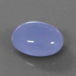 14.78カラットの天然ラベンダーブルーカルセドニー（17.8×13.9 mm・透明）