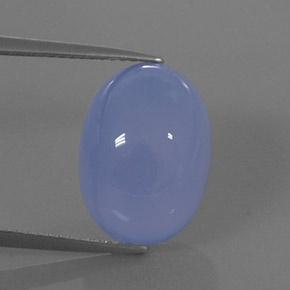 11.03カラットの天然ラベンダーブルーカルセドニー（14.8×10.8 mm・透明）