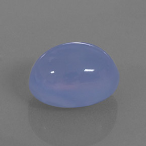 11.03カラットの天然ラベンダーブルーカルセドニー（14.8×10.8 mm・透明）