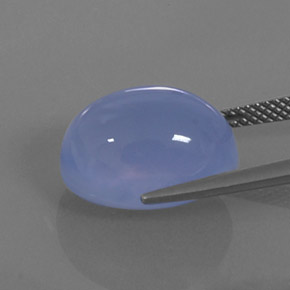 11.03カラットの天然ラベンダーブルーカルセドニー（14.8×10.8 mm・透明）