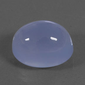 9.52カラットの天然ラベンダーブルーカルセドニー（13.8×10.1 mm・透明）