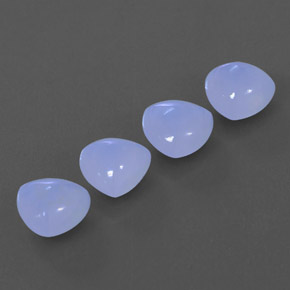 カラットの天然ラベンダーブルーカルセドニー（7.1×7 mm・透明）
