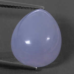 10.53カラットの天然ラベンダーブルーカルセドニー（15.8×13.1 mm・透明）
