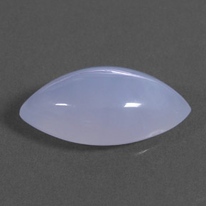 2.97カラットの天然ラベンダーブルーカルセドニー（14×7.3 mm・透明）