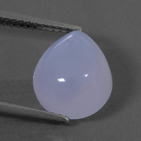 4.31カラットの天然ラベンダーブルーカルセドニー（11.2×9.2 mm・透明）