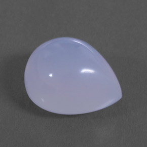 4.31カラットの天然ラベンダーブルーカルセドニー（11.2×9.2 mm・透明）