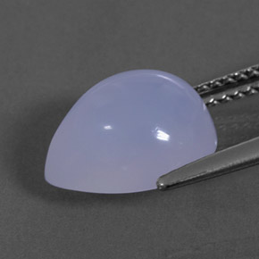 4.31カラットの天然ラベンダーブルーカルセドニー（11.2×9.2 mm・透明）