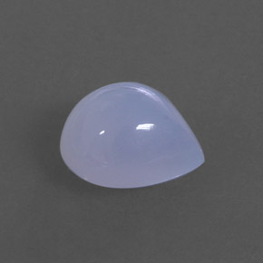 4.74カラットの天然ラベンダーブルーカルセドニー（12×10.1 mm・透明）