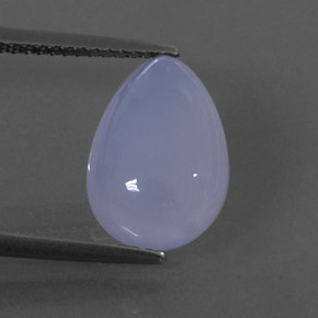 4.92カラットの天然ラベンダーブルーカルセドニー（13.5×9.4 mm・透明）