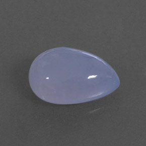 4.92カラットの天然ラベンダーブルーカルセドニー（13.5×9.4 mm・透明）