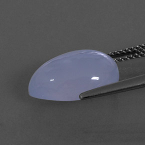 4.92カラットの天然ラベンダーブルーカルセドニー（13.5×9.4 mm・透明）