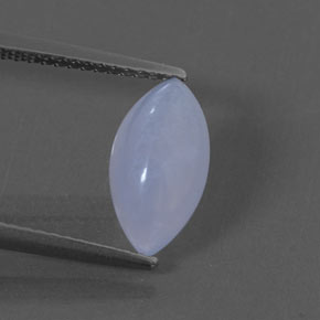 1.90カラットの天然ラベンダーブルーカルセドニー（11.9×6.4 mm・透明）