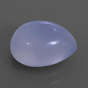 2.75カラットの天然ラベンダーブルーカルセドニー（10.2×8.1 mm・透明）