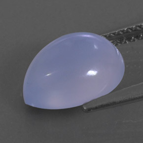 2.75カラットの天然ラベンダーブルーカルセドニー（10.2×8.1 mm・透明）