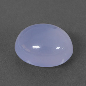 2.27カラットの天然ラベンダーブルーカルセドニー（9×7.2 mm・透明）