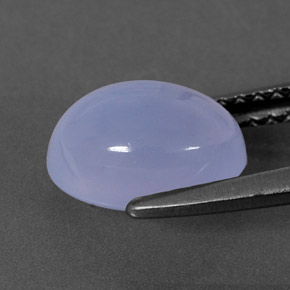 2.27カラットの天然ラベンダーブルーカルセドニー（9×7.2 mm・透明）