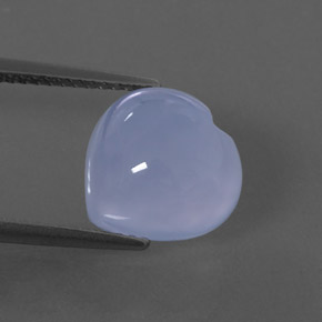 4.98カラットの天然ラベンダーブルーカルセドニー（11×11 mm・透明）