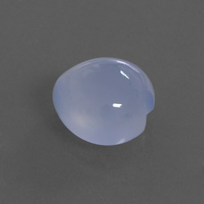 4.98カラットの天然ラベンダーブルーカルセドニー（11×11 mm・透明）