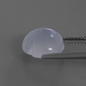 4.81カラットの天然ラベンダーブルーカルセドニー、透明、透明/半透明