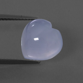 4.16カラットの天然ラベンダーブルーカルセドニー（11.1×11.1 mm・透明）
