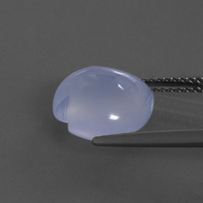 4.16カラットの天然ラベンダーブルーカルセドニー（11.1×11.1 mm・透明）