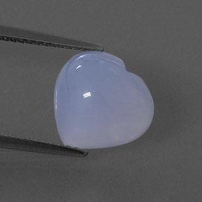 4.52カラットの天然ラベンダーブルーカルセドニー（10.9×10.5 mm・透明）