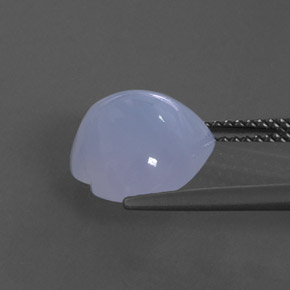 4.52カラットの天然ラベンダーブルーカルセドニー（10.9×10.5 mm・透明）