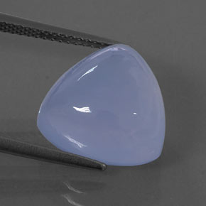 9.54カラットの天然ラベンダーブルーカルセドニー（13.3×13.2 mm・透明）