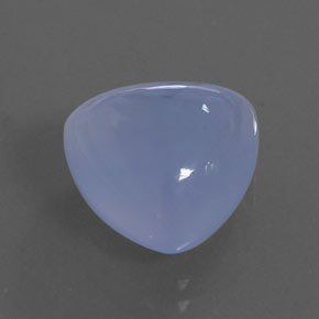 9.54カラットの天然ラベンダーブルーカルセドニー（13.3×13.2 mm・透明）