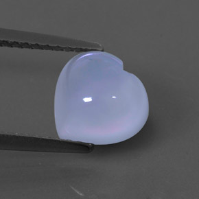 2.25カラットの天然ラベンダーブルーカルセドニー（8.2×8 mm・透明）