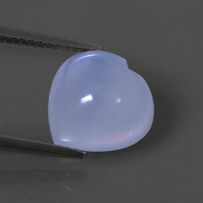 4.77カラットの天然ラベンダーブルーカルセドニー（11.1×11.1 mm・透明）