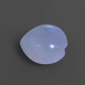 4.77カラットの天然ラベンダーブルーカルセドニー（11.1×11.1 mm・透明）